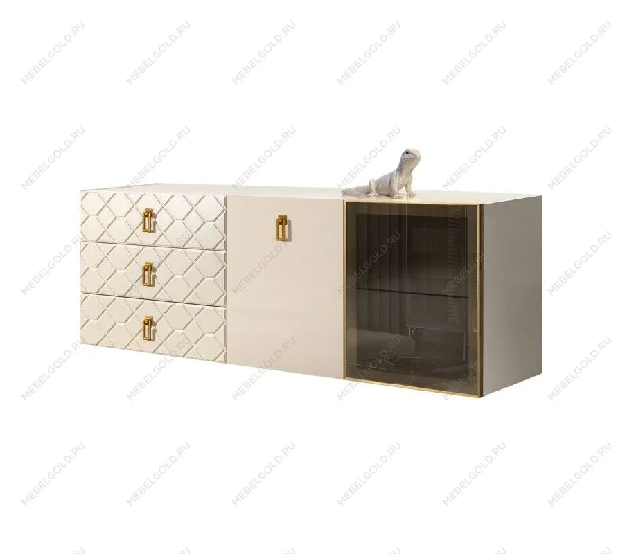 Комод 1.6м Bogemia Fly Farfalle (Слоновая кость) (Lakobel/Золото) БМКМ-4[5][10]