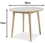 Стол обеденный Signal NELSON 90 (дуб медовый) | изображение 2