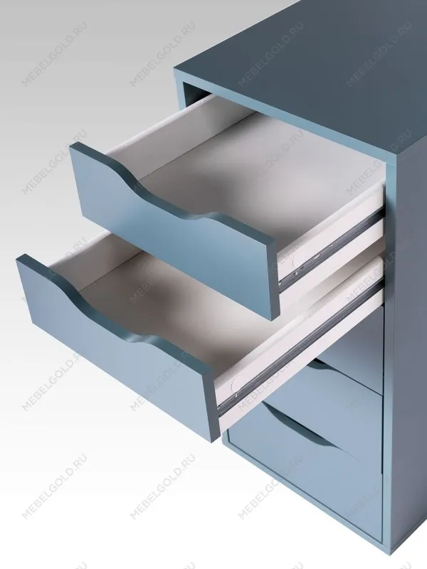 Комод Ингар, 5 ящиков, 36x71x53 см, серо-бирюзовый | изображение 7