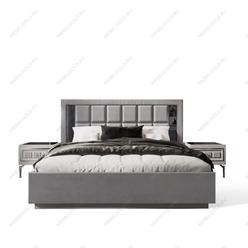 Кровать Замира 180x200 см серый камень | изображение 1