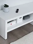 Тумба ТВ Энкель, 2 полки, 160x37x38 см, белая | изображение 3