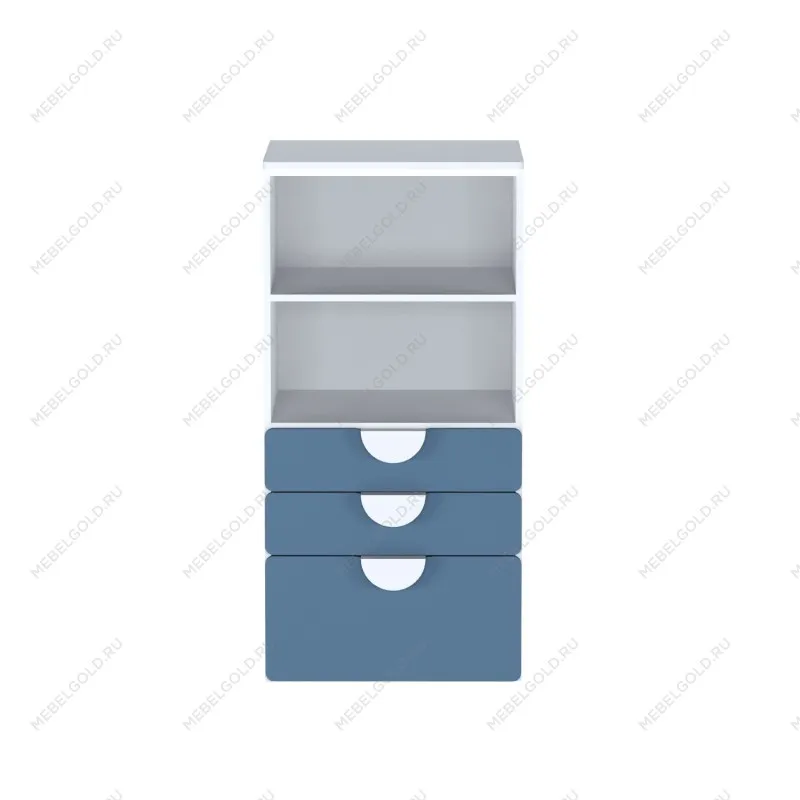 ПИКСИ стеллаж с 3 ящиками 60x57x123, озорной василек | изображение 1