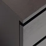 Тумба прикроватная Варма, 2 ящика, 40х55х40 см, шпон натурального дерева, ясень черный | изображение 6