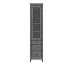 САГА шкаф с витриной 50 серый | изображение 1