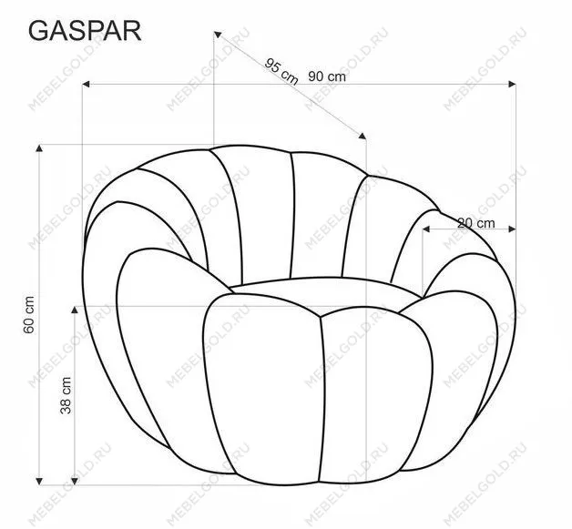 Кресло HALMAR GASPAR 2 горчичный | изображение 11