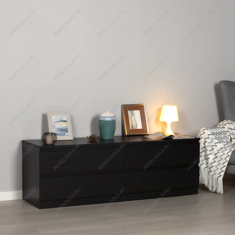 МАЛЬТА комод ИКЕА / IKEA 4 ящика 160х54 Дуб Венге | изображение 5