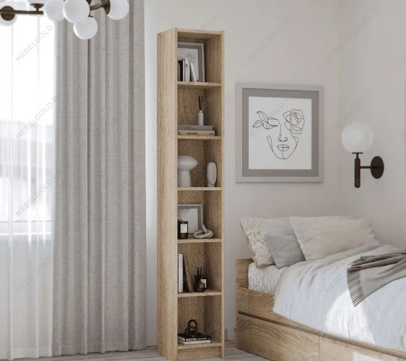 БРИМНЭС / СИРИУС Стеллаж ИКЕА / IKEA 39х190 сонома | изображение 3