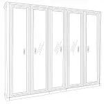 Спальня Натали 5-ств белый глянец | изображение 9