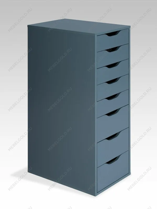 Комод Ингар, 8 ящиков, 36x102x53 см, серо-бирюзовый | изображение 7