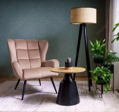 Кресло Signal LOUIS Velvet 28 (бежевый/черный) | изображение 3