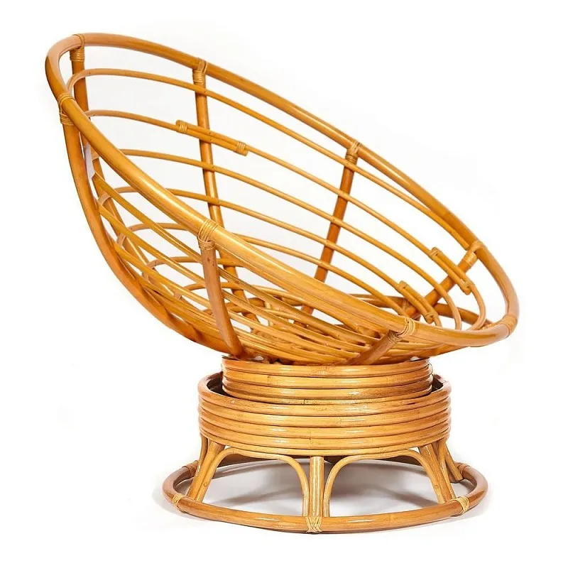 Кресло-качалка Papasan с подушкой Светлый мед, ткань, коричневый | изображение 2