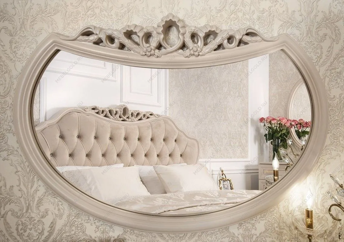 Зеркало Мокко ППУ для туалетного столика бежевый | изображение 1