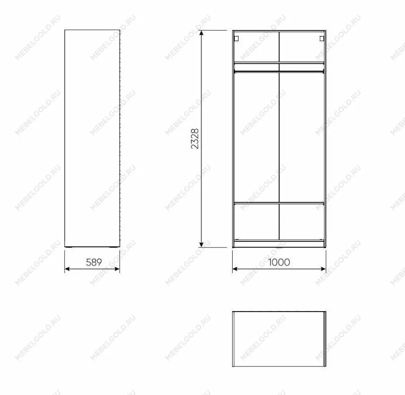 Модуль гардероба МАКС, 100х58х233 см, белый | изображение 3