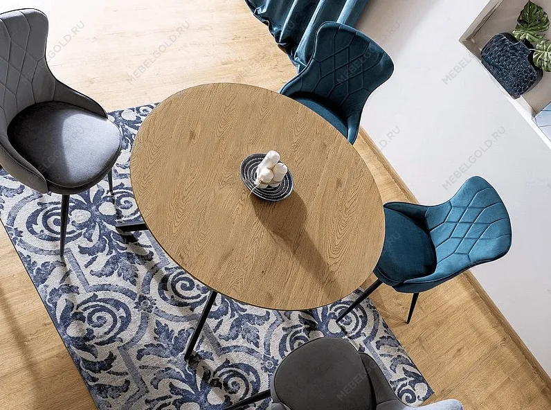 Стол обеденный Signal ASTER 120 (дуб/черный) | изображение 1