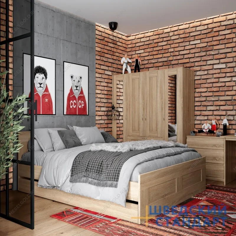 Ящик выкатной для кроватей СИРИУС, 60х60х20 см, дуб сонома | изображение 6