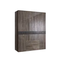 Шкаф 4-х дверный с ящиками Римини СОЛО (Орех империя/Серебро) РМШ2/41(s)