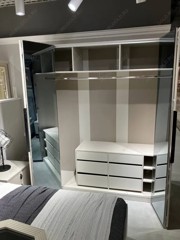 Шкаф Стелла 4-дверный светло серый камень | изображение 14