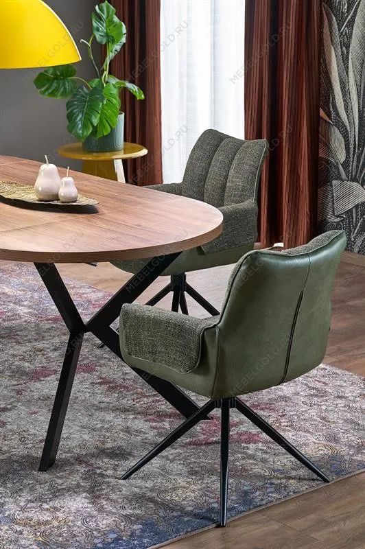 Стол обеденный Halmar PERONI раскладной (орех/черный) | изображение 16