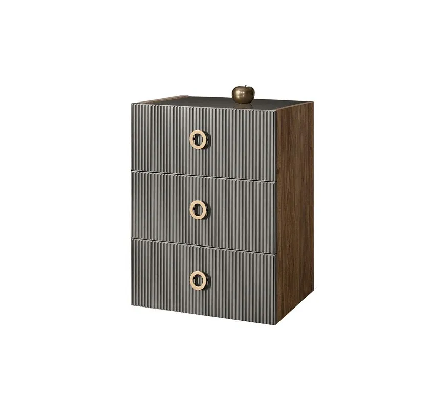 Комод Bogemia Woodline Fly Fi (Серый) (Lakobel/Золото) БМКМ-1