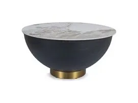 Стол журнальный Signal CYPRUS A (белый/черный)