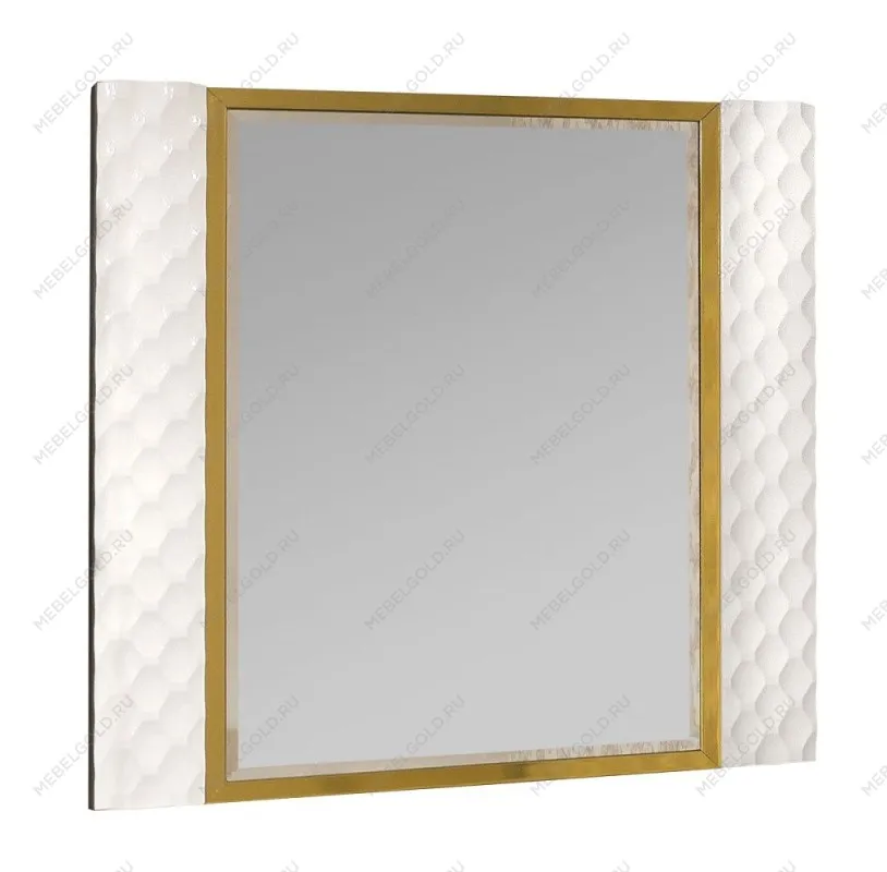 Зеркало Лара ППУ белый глянец
