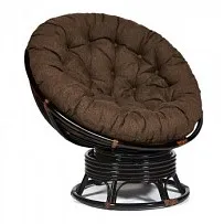 Кресло-качалка Papasan с подушкой Античный коричневый/коричневый