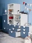Стеллаж Пикси, с тремя выдвижными ящиками 60x57x120, озорной василек | изображение 8