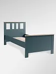 Кровать односпальная Сага, 90х200 см, темно-бирюзовая/ясень | изображение 5