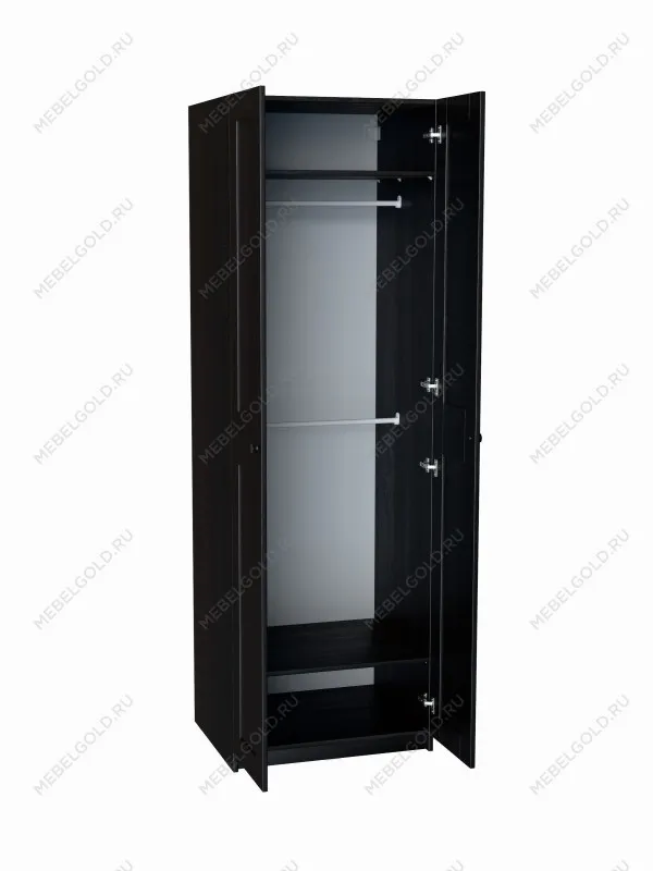 Шкаф Макс, 2 двери, 75х61х233 см, черно-коричневый, дуб венге | изображение 11