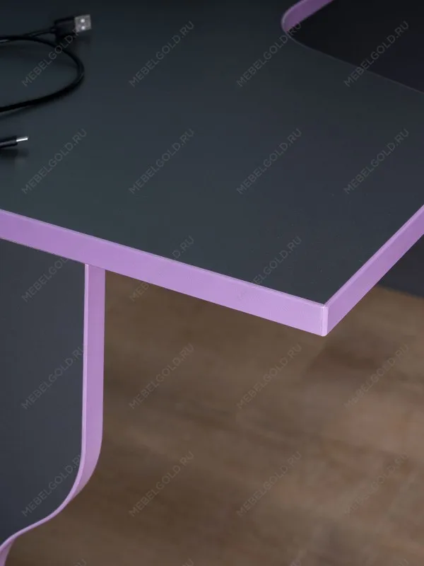 Стол компьютерный Вардиг, 120х75х82 см, антрацит/фиолетовый | изображение 5