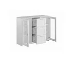 БРИМНЭС / СИРИУС тумба ИКЕА / IKEA 2 двери со стеклом и 3 ящика 117х95 белая | изображение 2