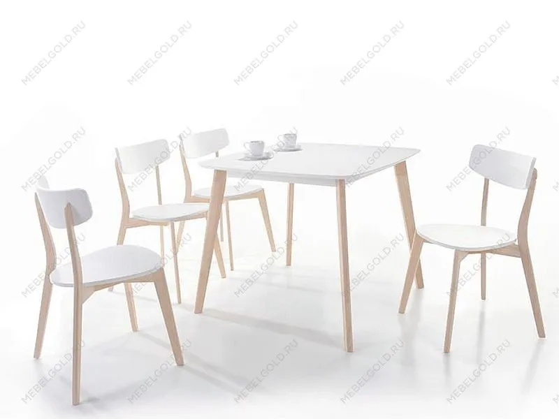 Стол обеденный Signal TIBI 90 (беленый дуб) | изображение 1