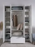Шкаф Сириус, 4 двери и 1 ящик, 156х59х220 см, белый | изображение 1