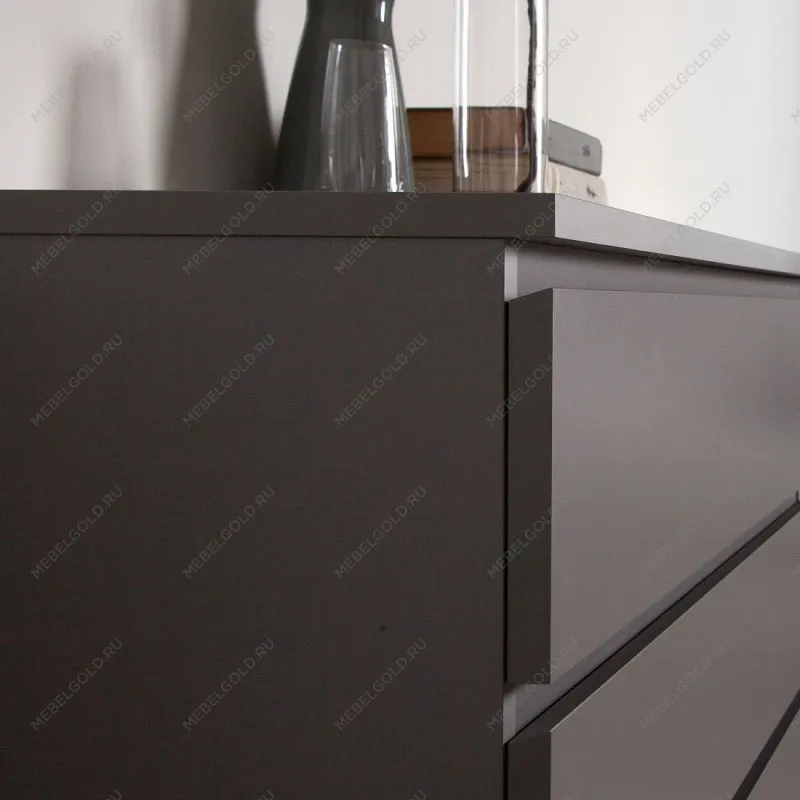 Комод Варма, 6 ящиков, горизонтальный, 160х78х40 см, эмаль серая | изображение 2