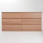 МАЛЬМ / VARMA Комод ИКЕА / IKEA 6D, 160x78x40, шпон, беленый дуб | изображение 2