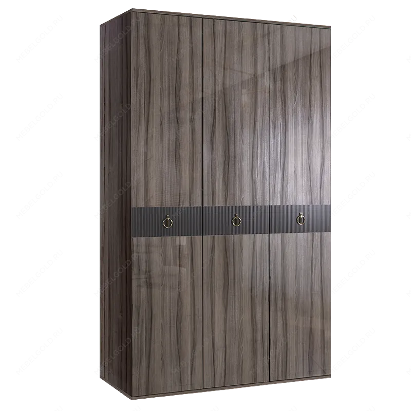 Шкаф 3-х дверный Римини СОЛО (Орех империя/Золото) РМШ2/3(s)