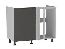 Стол под мойку угловой СМУ-110, Ватель (1000*554*820) Экокожа Серый, 23314