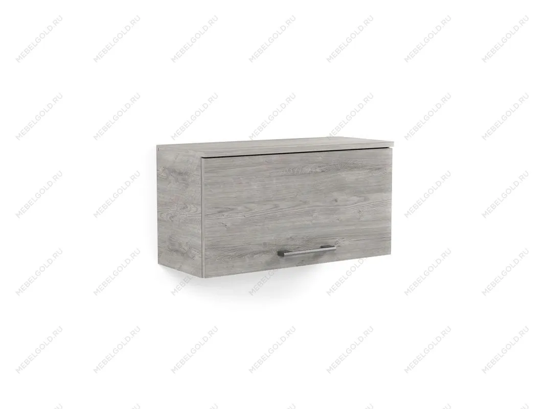 Шкаф-полка Д-9 навесная, Денвер (650*270*343) Риббек серый, 31312