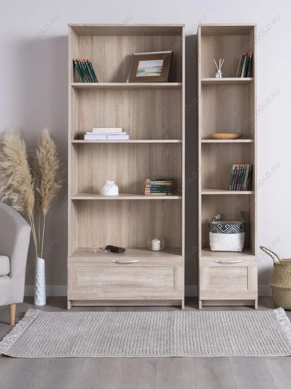 Стеллаж Сириус, 1 ящик, 78х35х190 см, дуб сонома | изображение 4