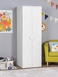 Шкаф Пикси распашной, с двумя дверьми и полкой 60x57x180, белый (робкий подснежник) | изображение 1