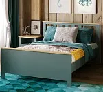 САГА кровать двойная 160х200 темно-бирюзовая/ясень | изображение 4