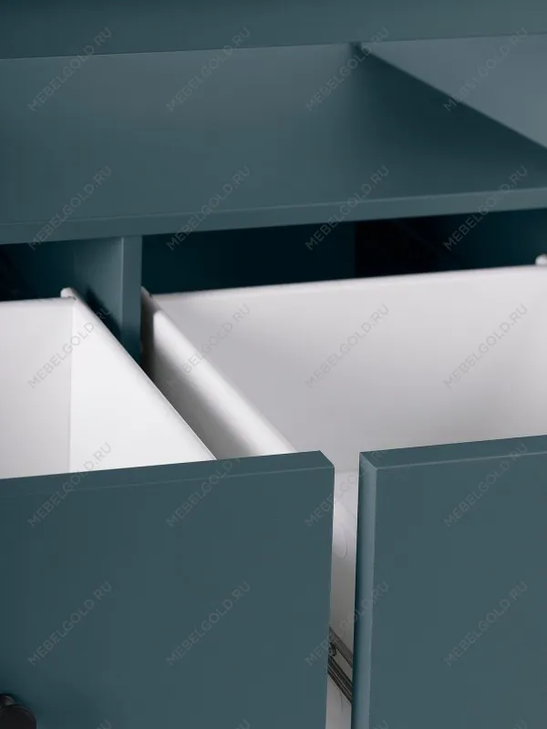 Тумба Сага, 2 ящика, 91х42х63 см, темно-бирюзовая/ясень | изображение 7