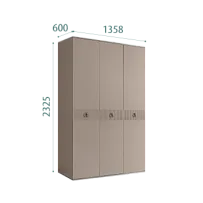 Шкаф 3-х дверный Римини СОЛО (Мокка/Серебро) РМШ2/3(s)