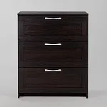 Комод Сириус, 3 ящика, 78х41х94 см, дуб венге, черно-коричневый | изображение 7