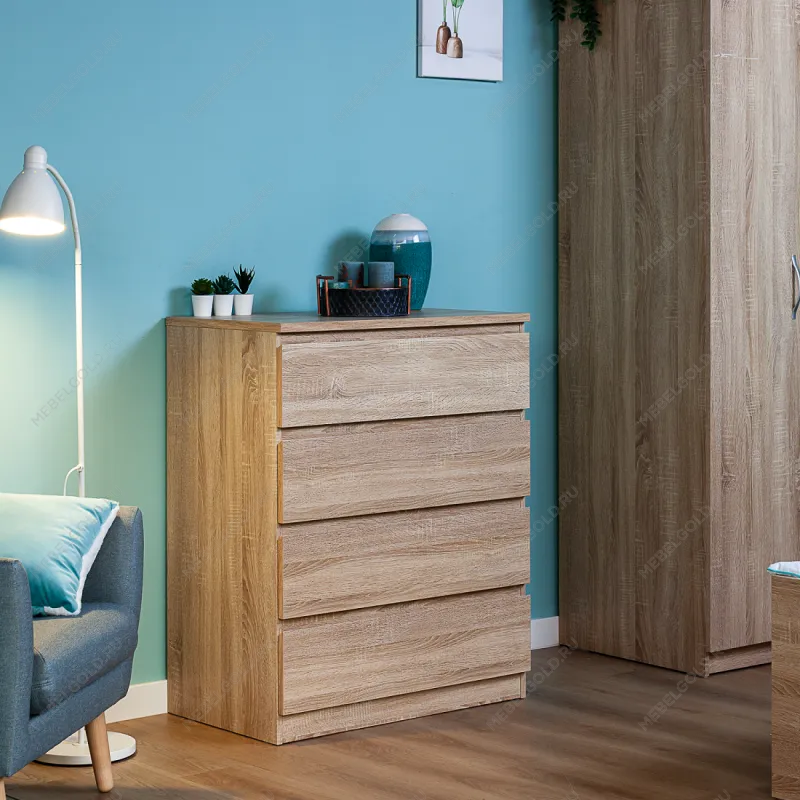 МАЛЬТА комод ИКЕА / IKEA 4 ящика 80х99 сонома | изображение 5