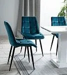Стул кухонный Signal CHIC VELVET (бирюзовый/черный) | изображение 1