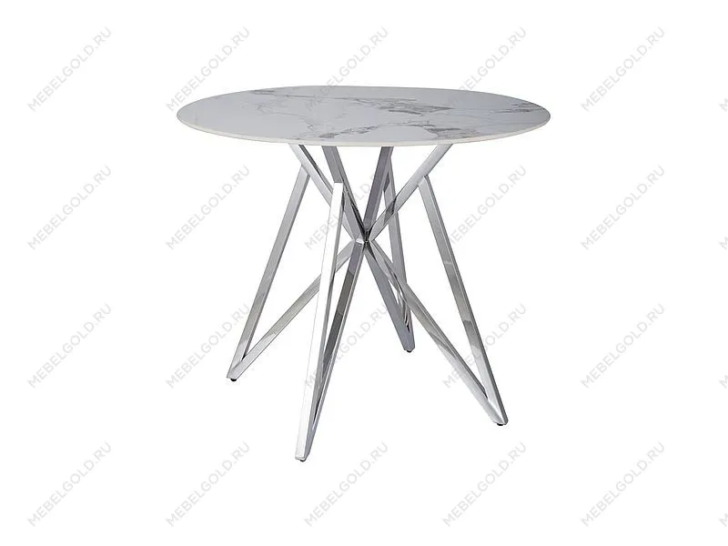 Стол обеденный Signal MURANO 90 (белый/хром)