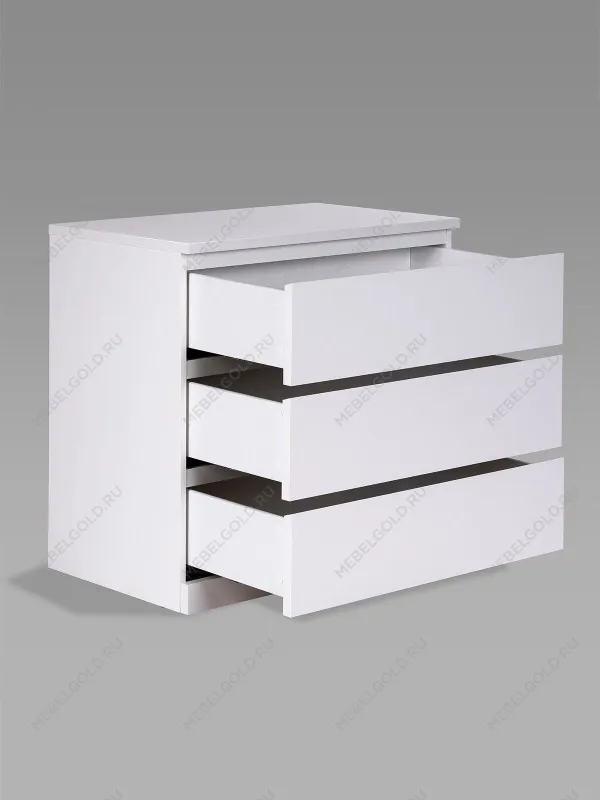 Комод Варма Прайм, 3 ящика, 80х77х48 см, эмаль, белый | изображение 8