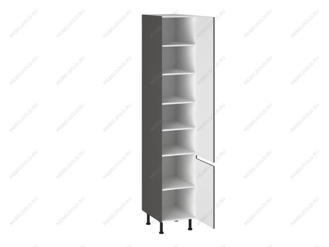 Шкаф-пенал 960 ПГ-45 бока МДФ, Виста (450*586*2456) Экокожа Серый, 26685 | изображение 1