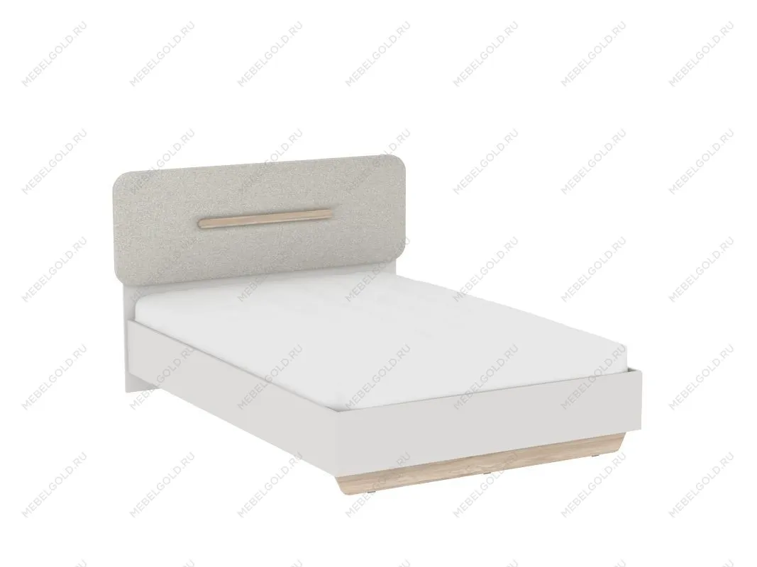 Кровать 1400 со светлой мягкой вставкой и подъемным механизмом, Аврора (1556*2063*1049) Дуб Мария/Кашемир | изображение 1